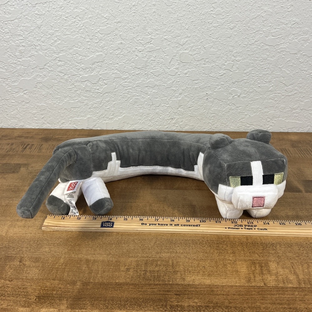Minecraft Purring Sounds Neck Pillow Cat Plush For Sound, Comfort & Play - Works - Picture 11 of 11